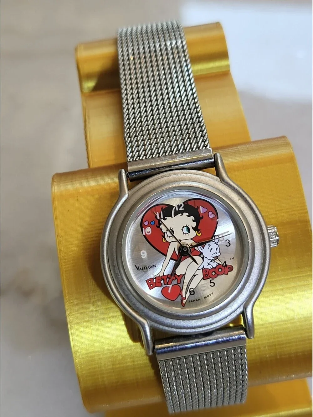 Vtg Betty Boop Women’s Watch 26mm Working New Battery Runs Great 7.5